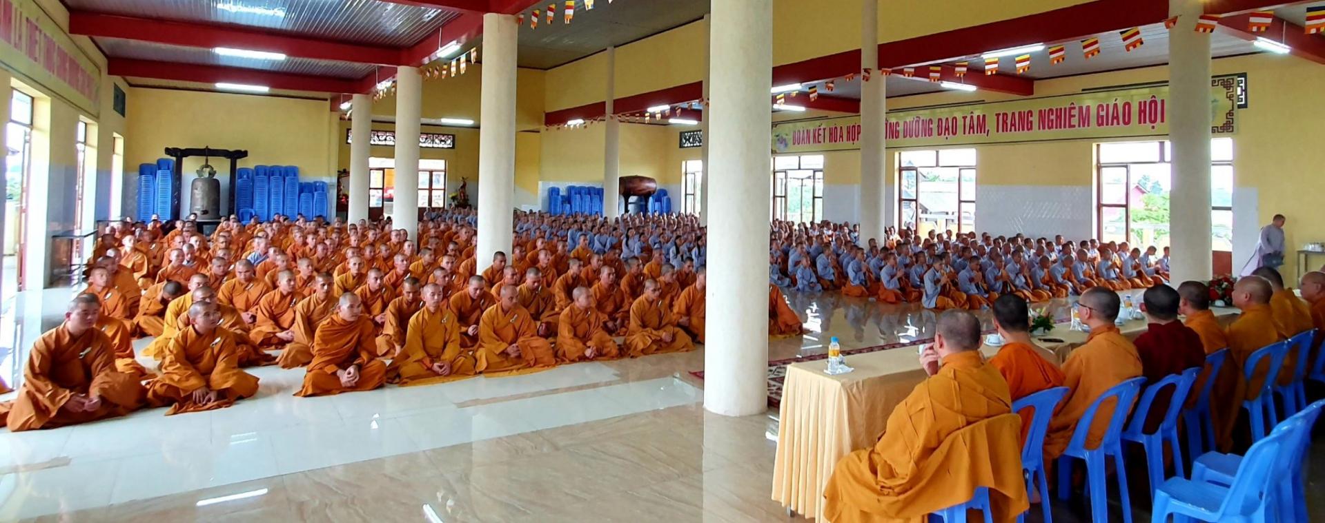 Trang nghiêm Kỳ thi và trùng tuyên giới luật tại Ban Trị Sự GHPGVN tỉnh Đồng Nai.